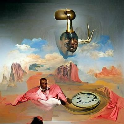 Kanye West as Salvador Dali Melting Clock