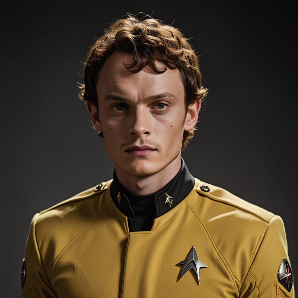 Chekov in Yellow Starfleet Uniform, Star Trek