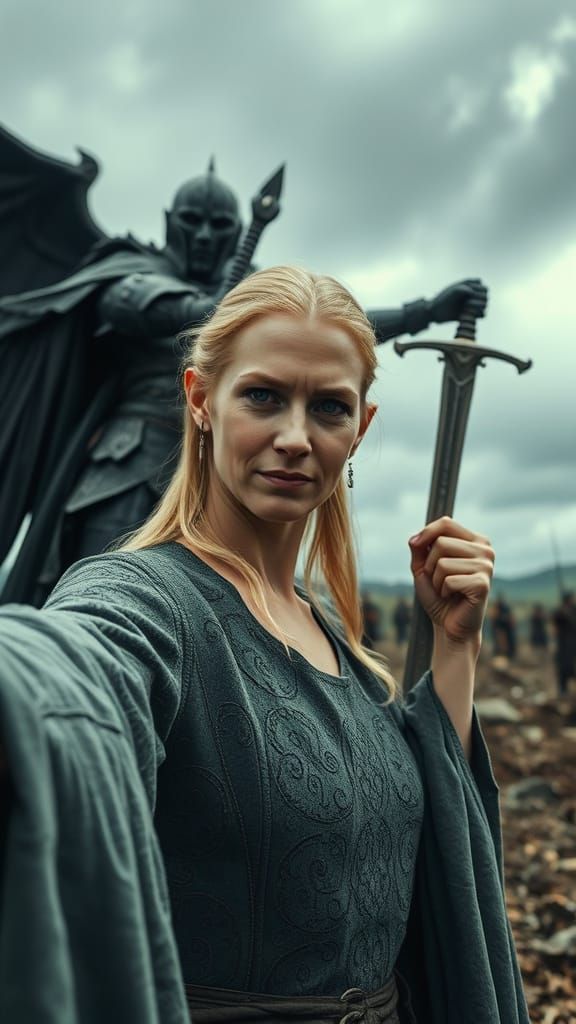 Ethereal Galadriel Captured in Moody Selfie