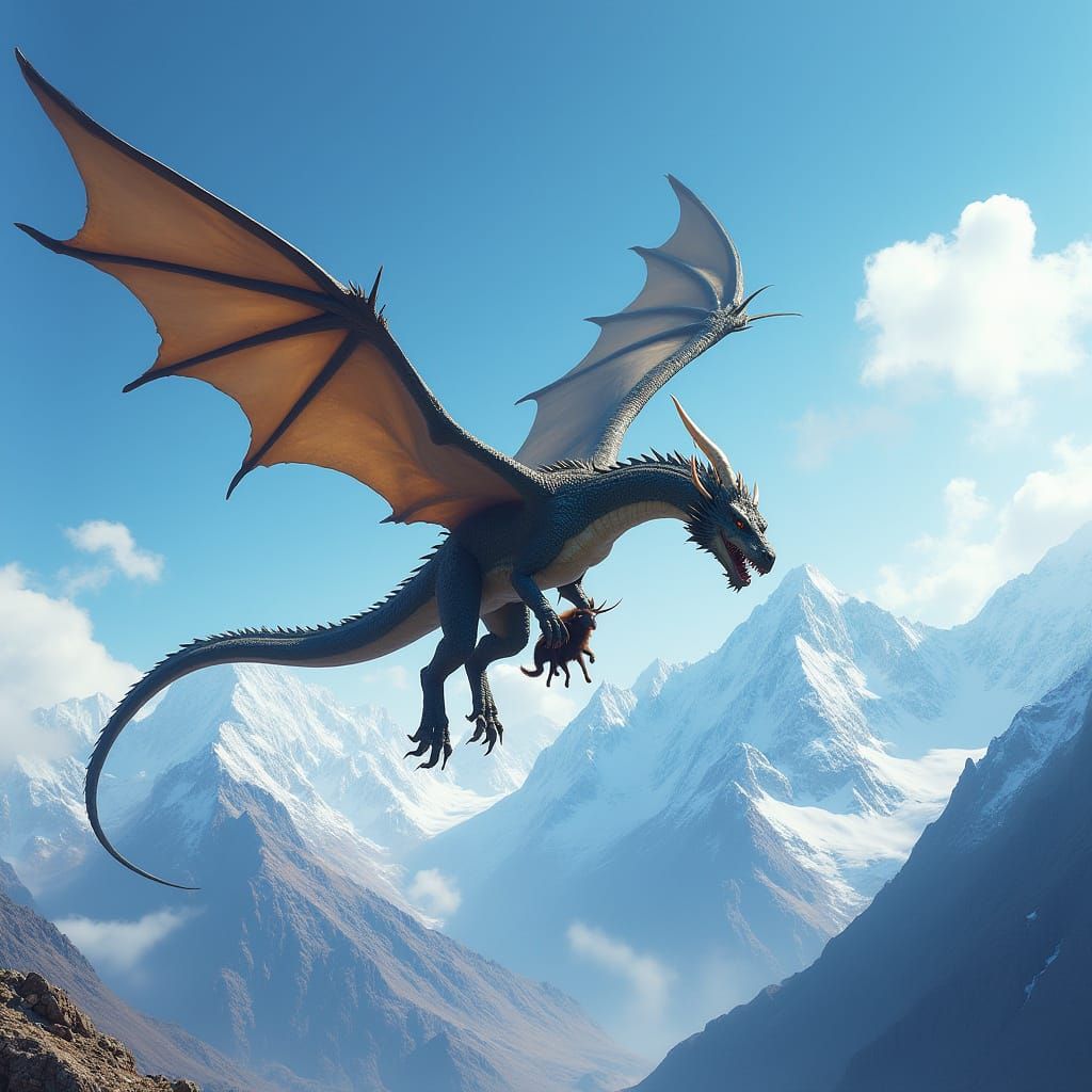 Ethereal Dragon Soars Over Himalayan Peaks