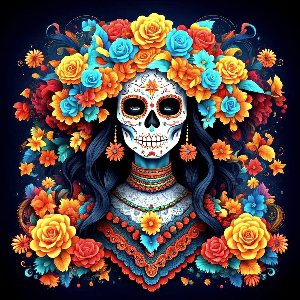 Colorful Dia de los Muertos Parade