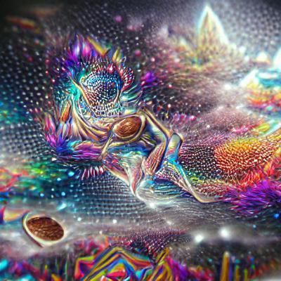 Holographic Astral Heimdall in Mixed Media