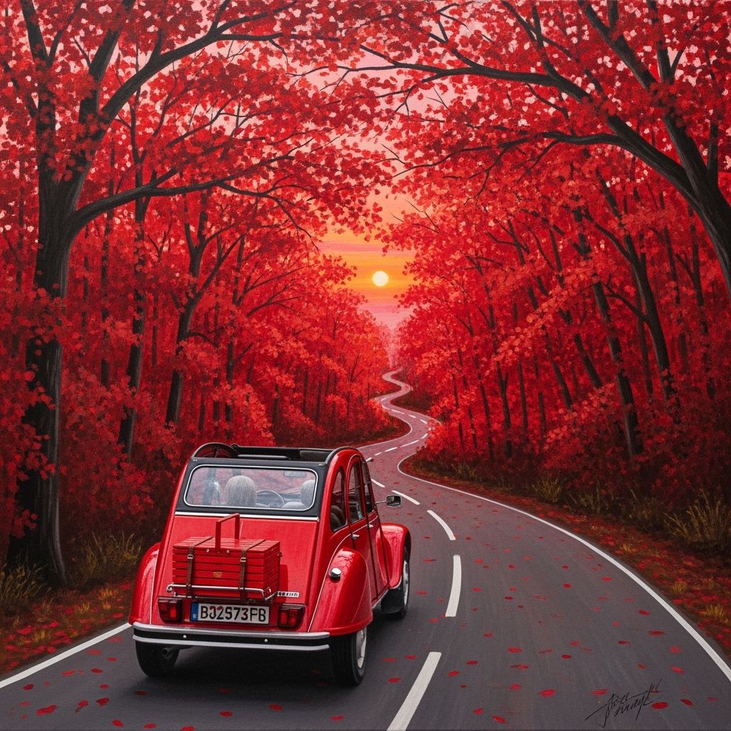 Indian Summer Road Trip: Oil Painting