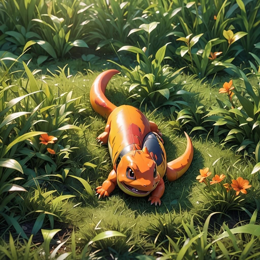 Charmander Pokemon in Vibrant 3D Digital Art