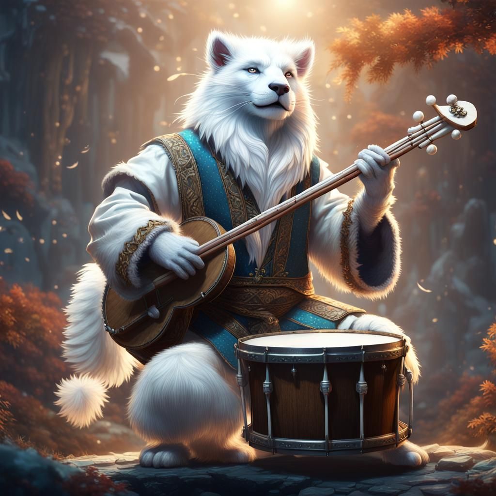 Hadozee Bard Balances Staff in Detailed Matte Painting