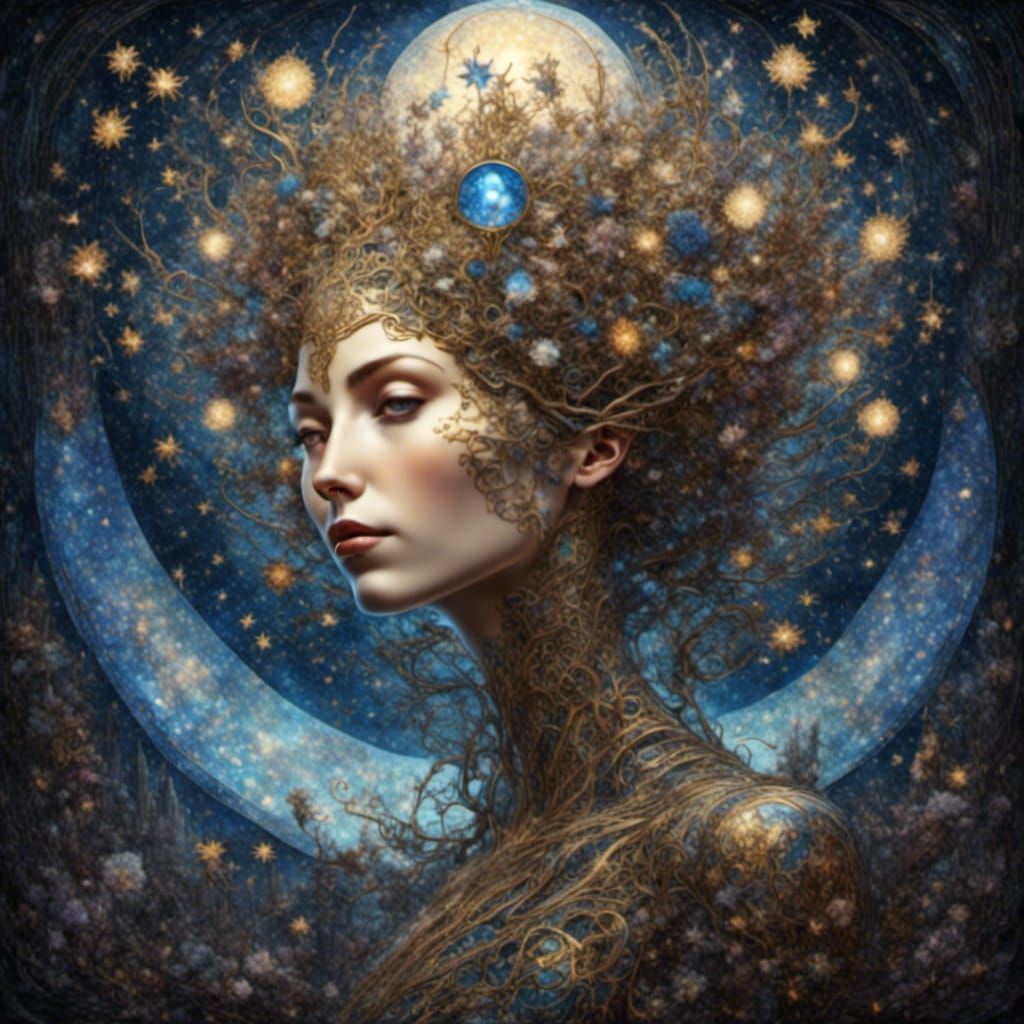 Psychedelic Mosaic of a Surreal Fantasy Landscape