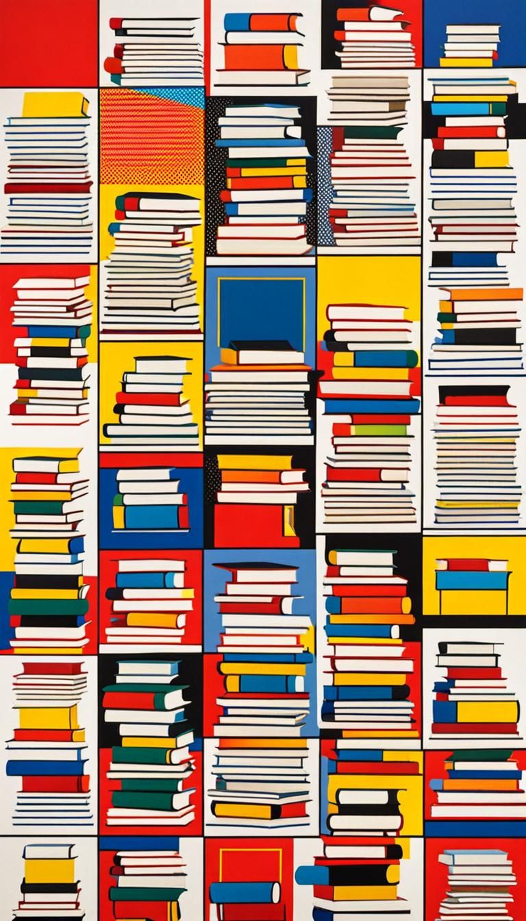 Pop Art Book Collage in Lichtenstein Style