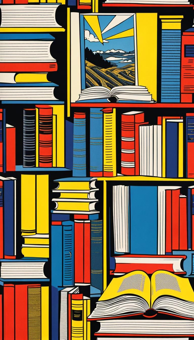 Pop Art Book Collage in Lichtenstein Style