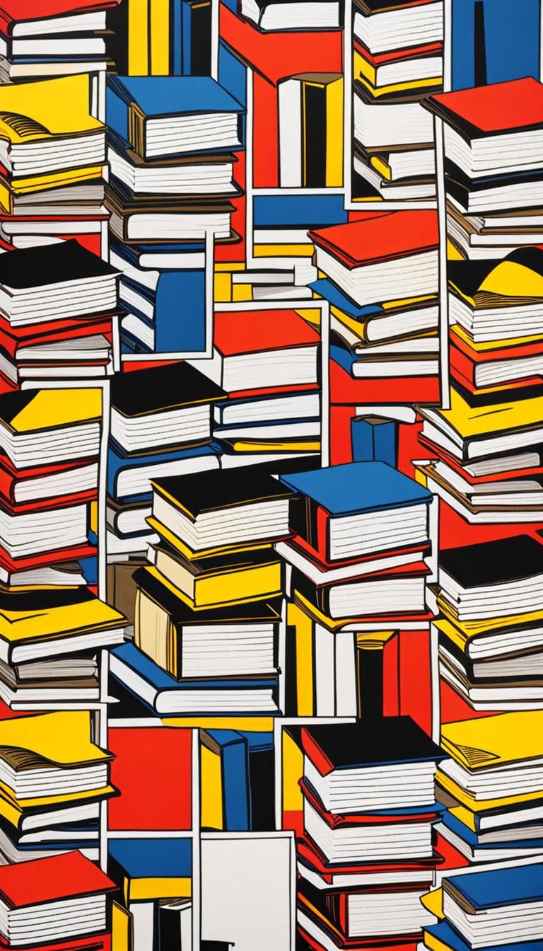 Pop Art Book Collage in Lichtenstein Style