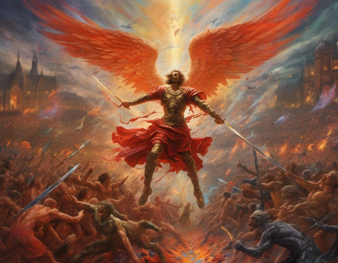 Archangel Michael Defeats Satan in Epic Battle