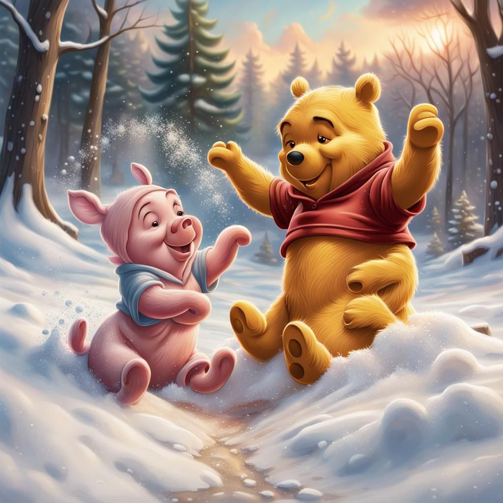 Winnie the Pooh and Piglet: Snow Angels