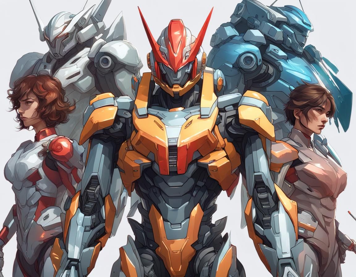 Tokusatsu Heroes and Giant Mecha Portrait