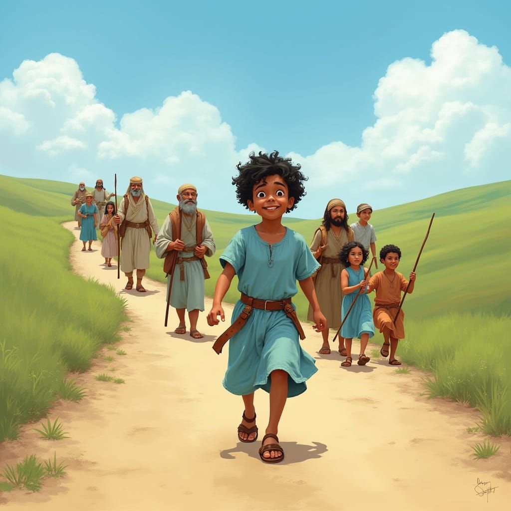 Joyful Families Travel Through Idyllic Countryside in Whimsi...