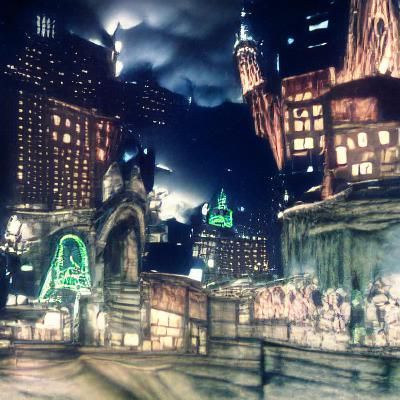 Cyberpunk Cityscape at Night