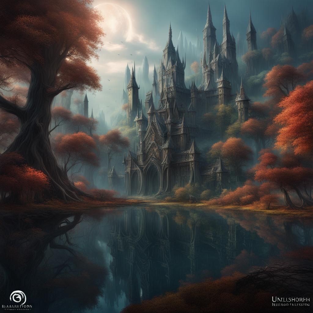 Fantastical Realm of Illusions in Matte Painting Style