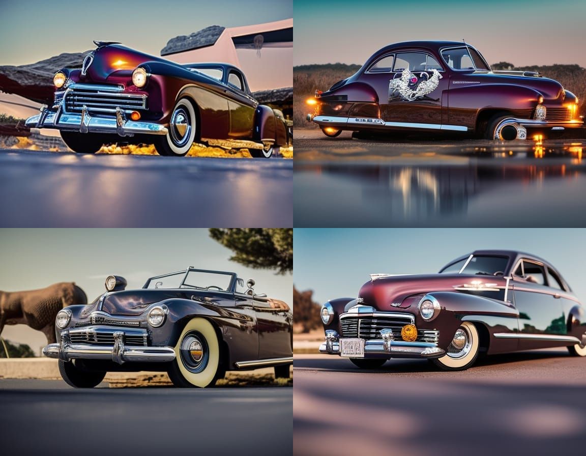 Underwater Vintage Car Fantasy in Photorealistic Style