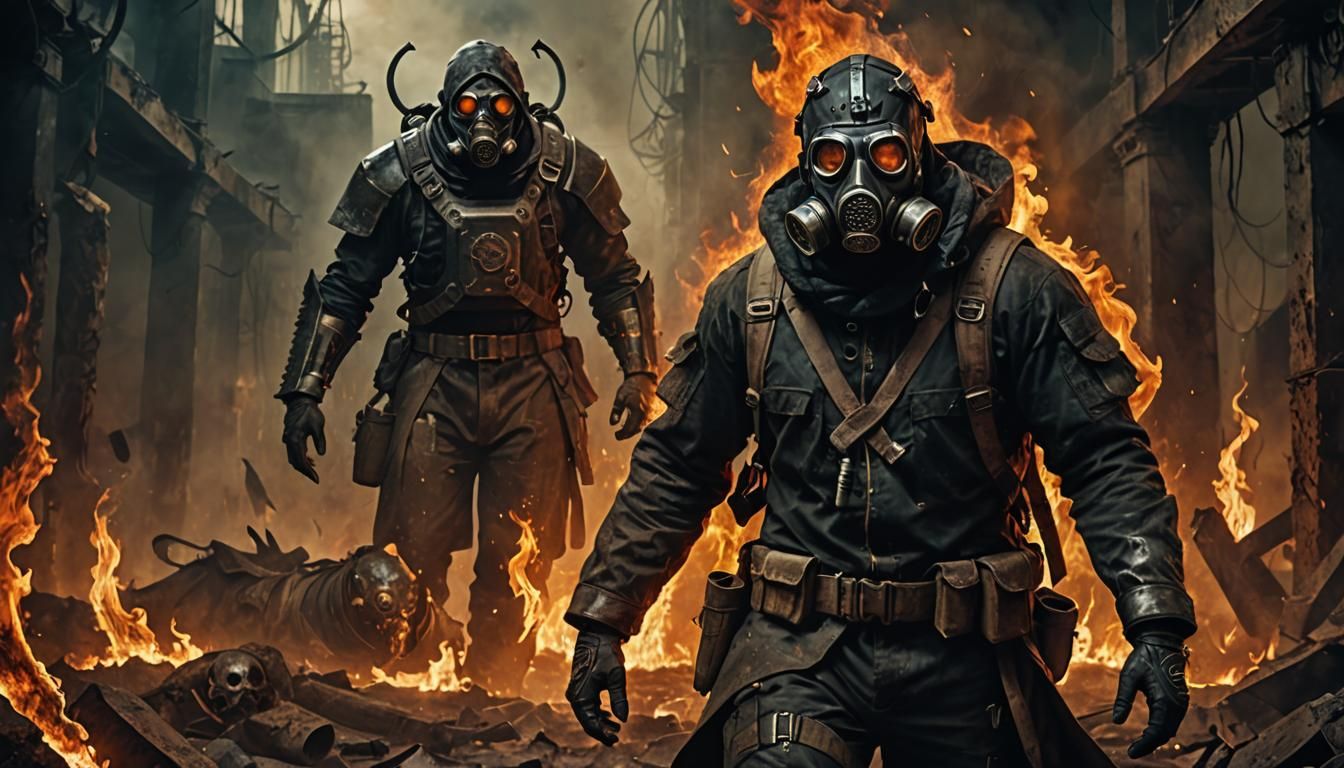 Fearless Warrior in Fiery Underworld