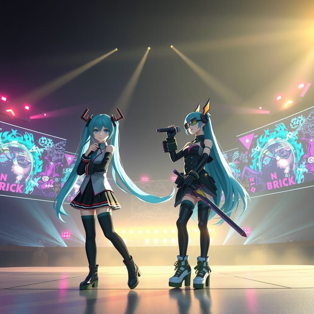 Digital Divas Unite in Futuristic Concert