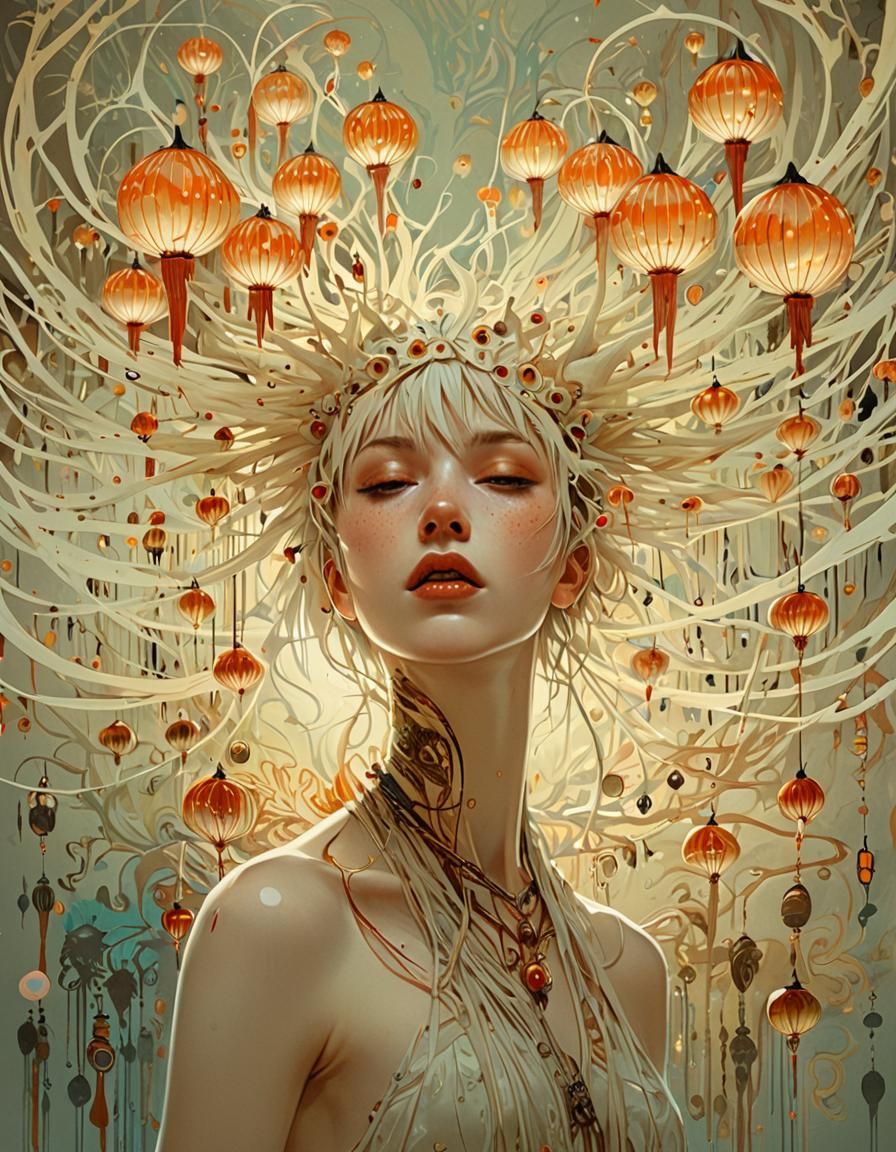 Surreal Dreamscape with Volumetric Lighting