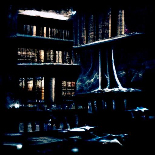 Dark Academia Royal Library in Detailed Digital Art