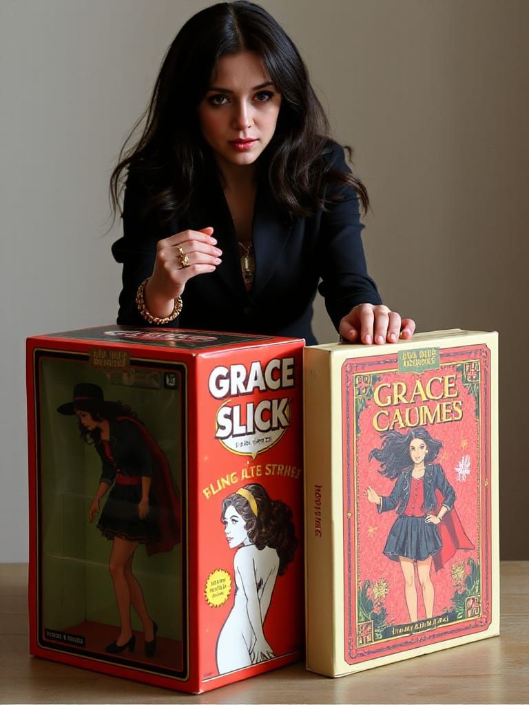 Alice in Wonderland Action Figure Box Art by Grace Slick