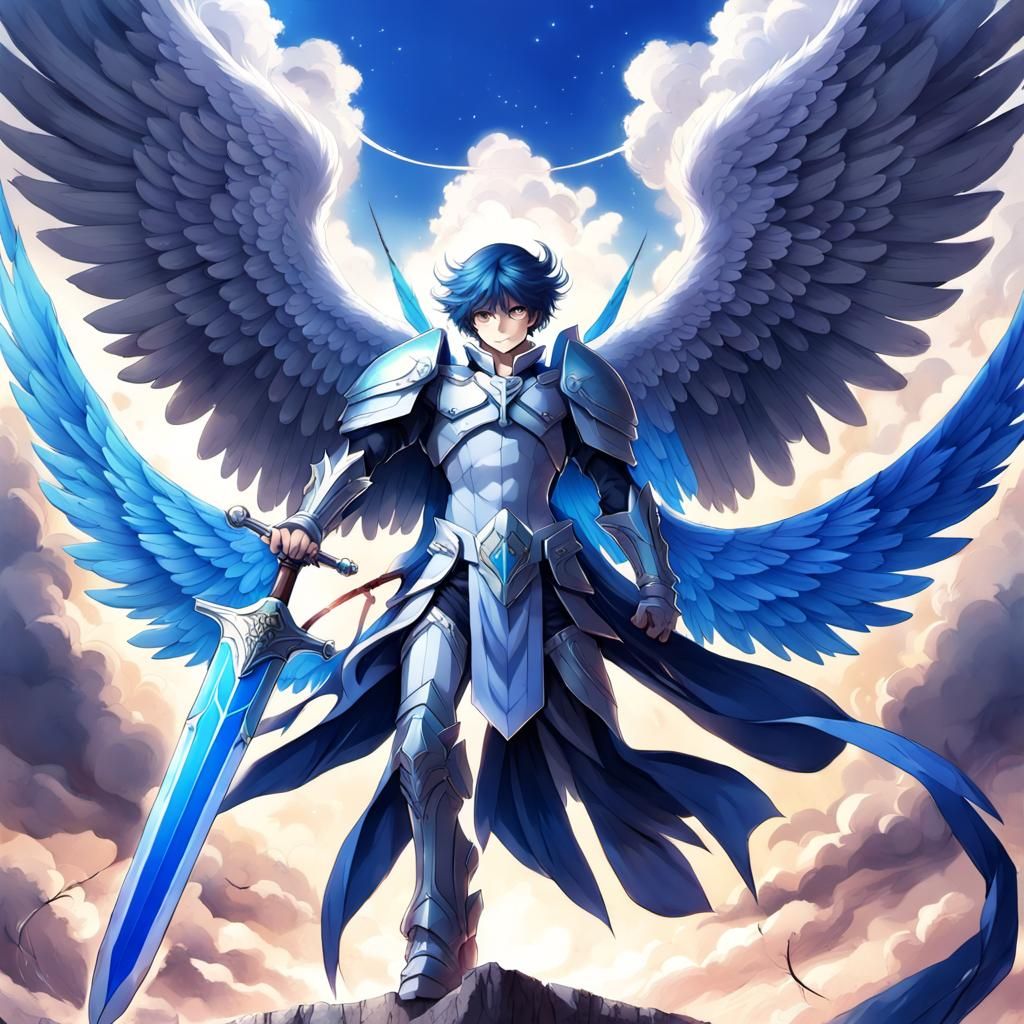 Archangel Michael and Metatron in Anime Style