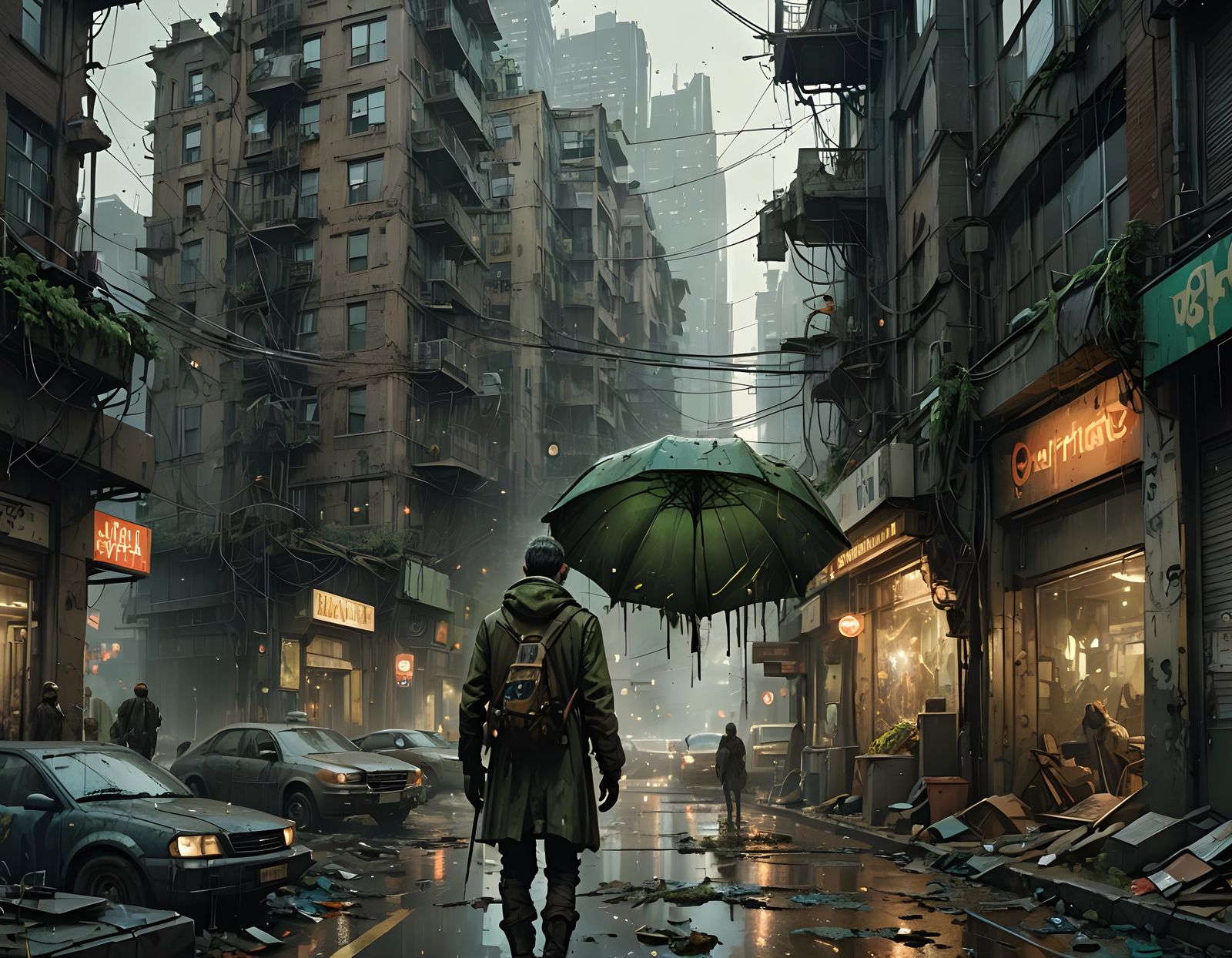 Robin in Gotham: Hyperdetailed Matte Painting