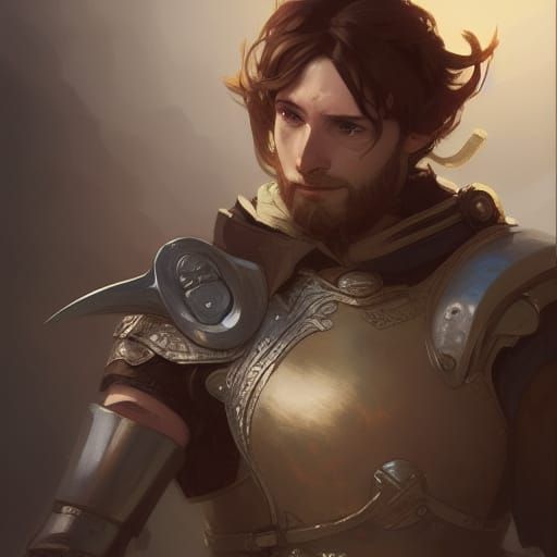 Halfling Fighter Portrait: Detailed Digital Concept Art