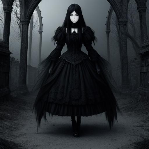 Gothic Dream: Mythical Animal in Dark Surrealism