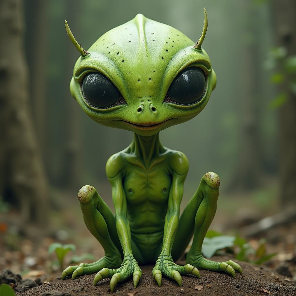 Green Alien AI Image