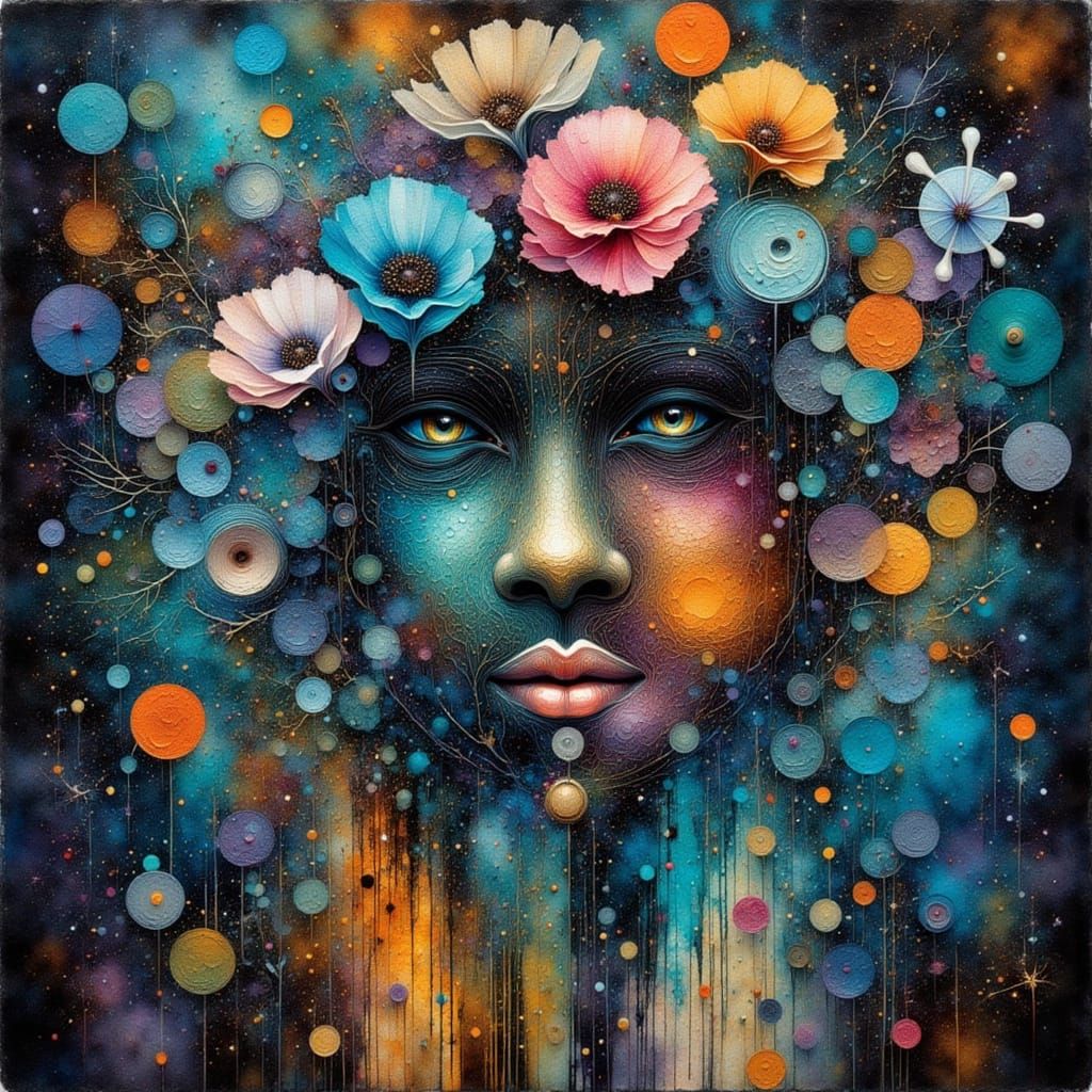 Abstract Liquid Ink Art with Earth Tones