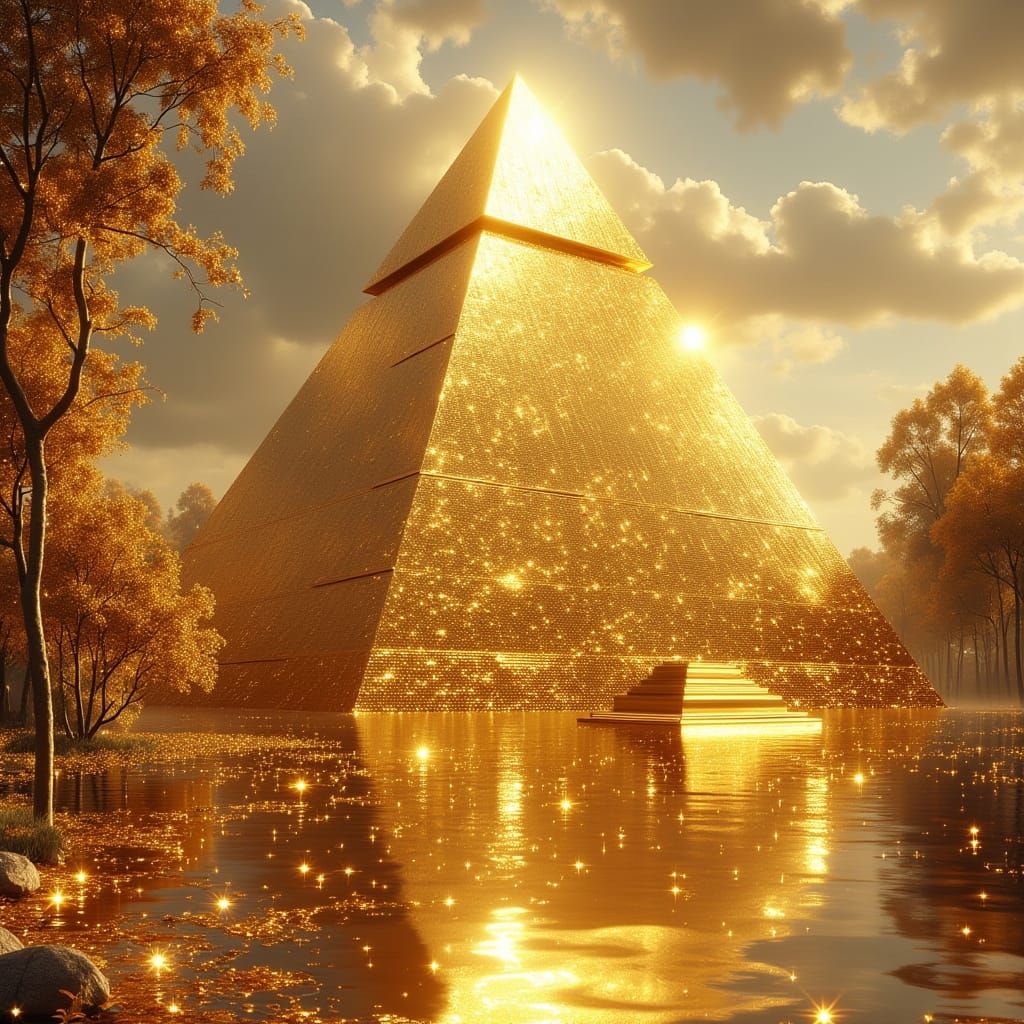 Golden Temple Pyramid with Public Altar