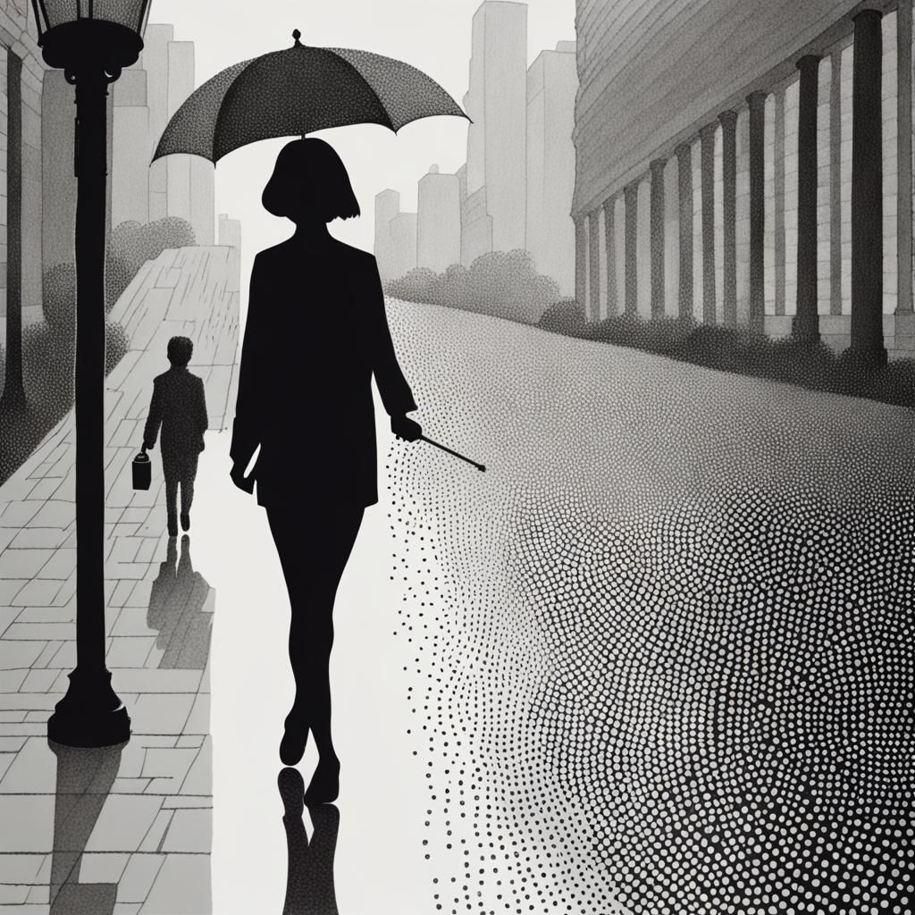 AI Generated Pointillism Image