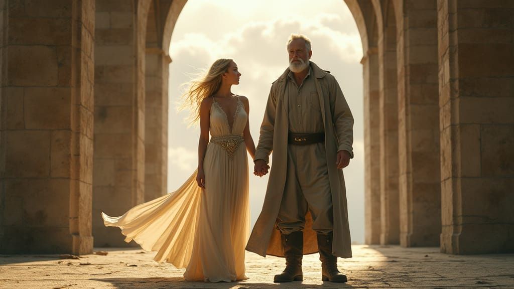 A Celestial Father and Daughter Stand Together in Poignant M...