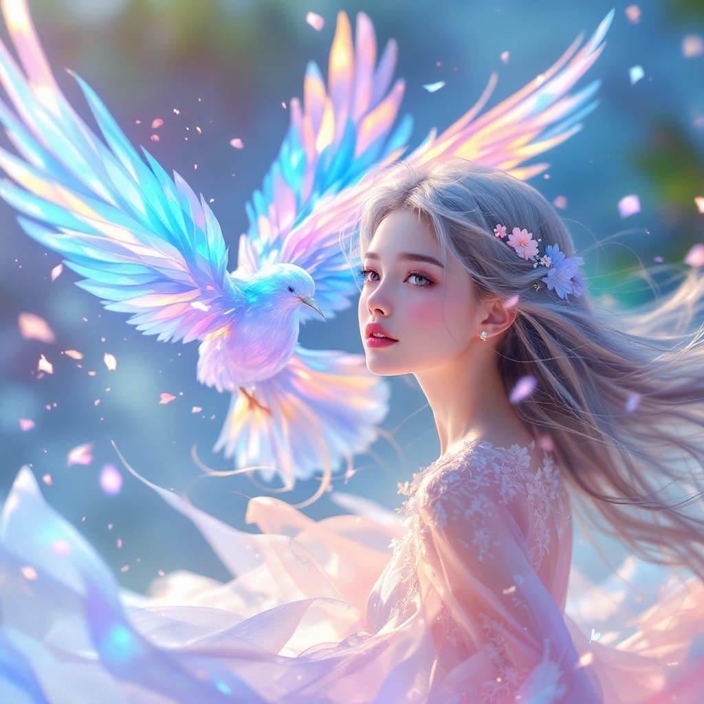 Whispering Goddess with Crystal Companion