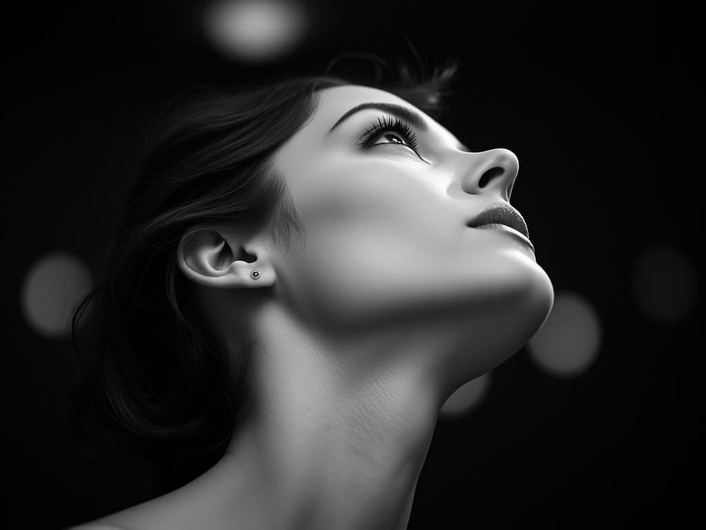 Portrait de femme clair-obscur