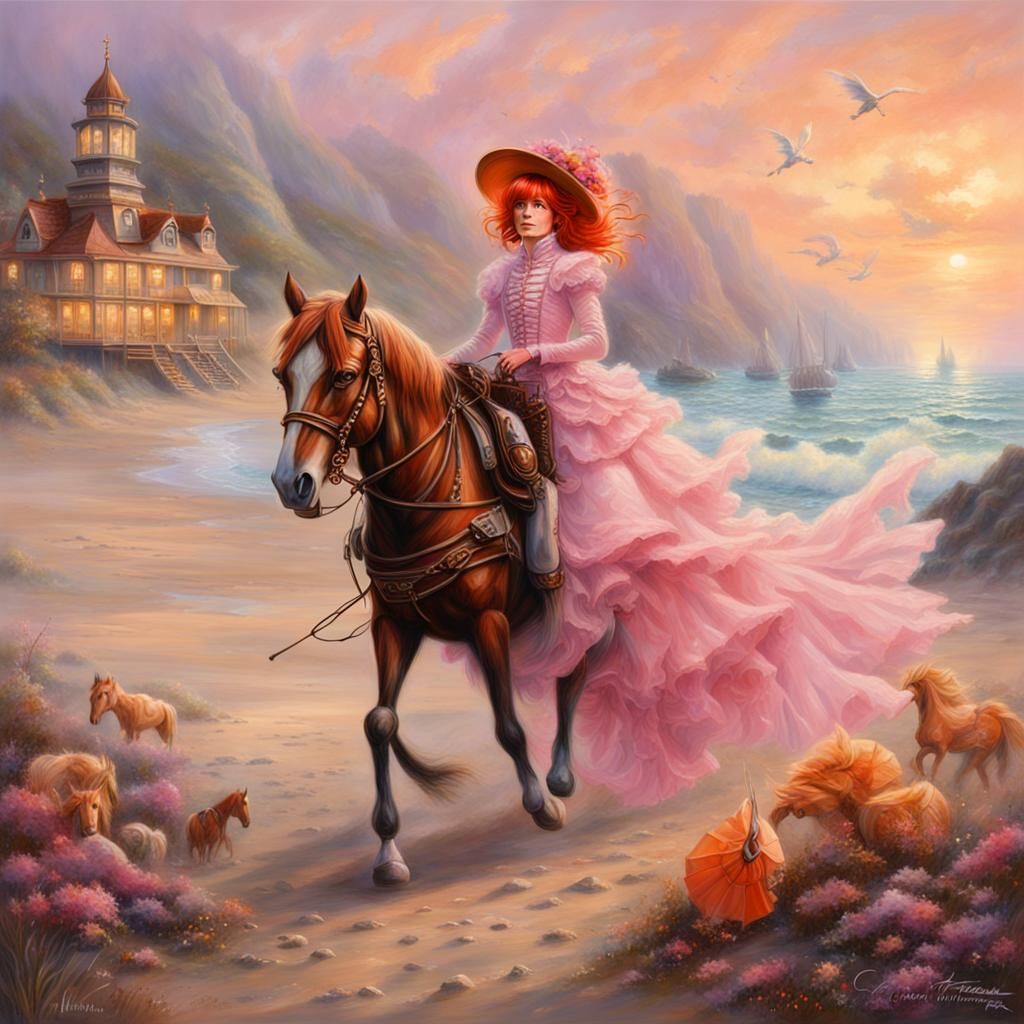 Steampunk Fairy Portrait on California Beach