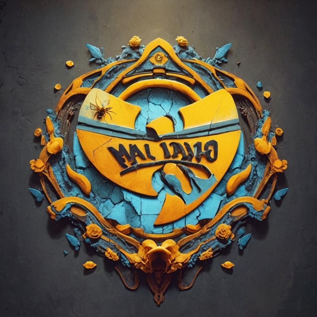 Surreal Bee on Skull in Dimly Lit Church