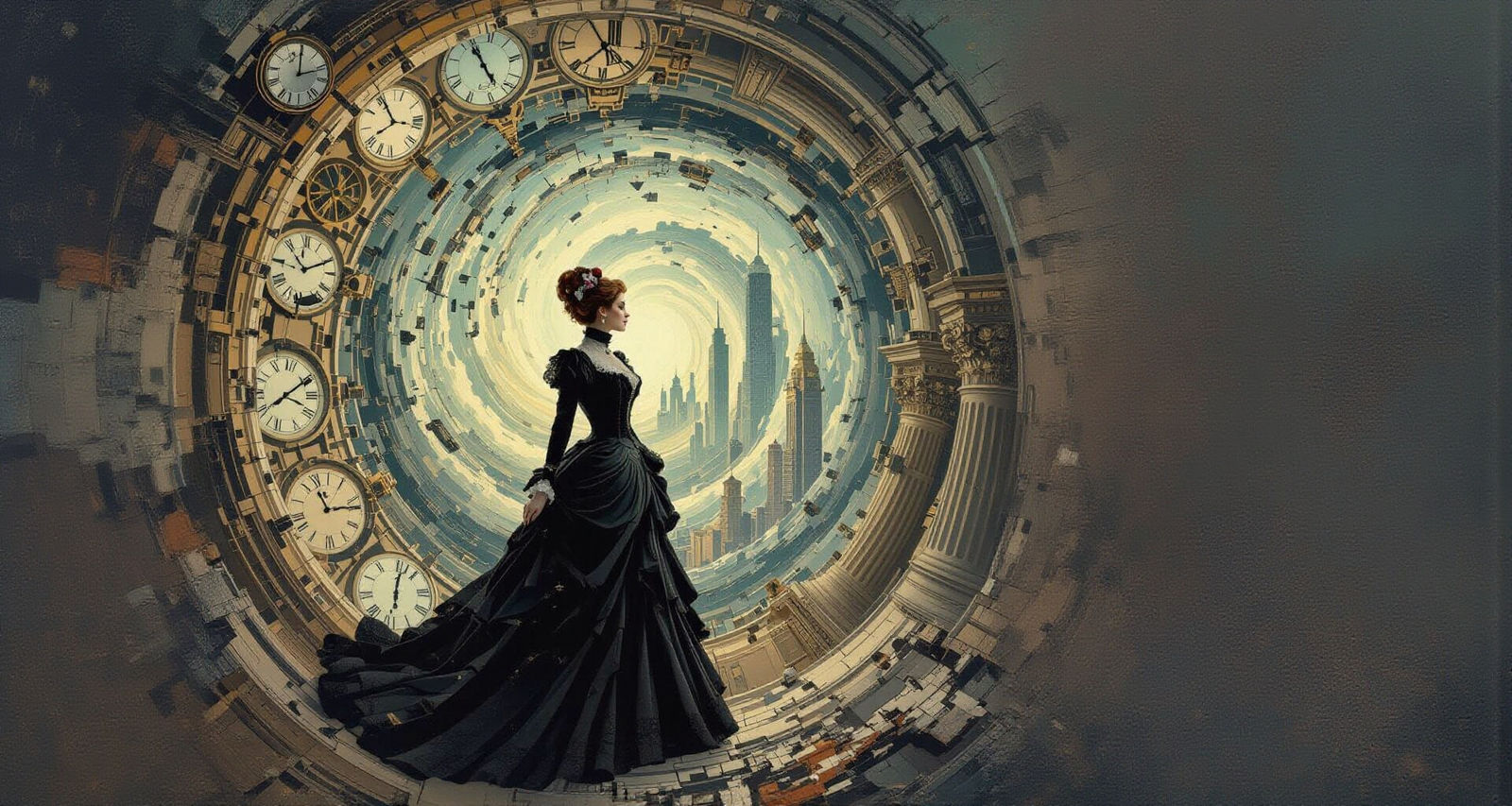 Centuries Collide: A Wall Painting of Temporal Intersection