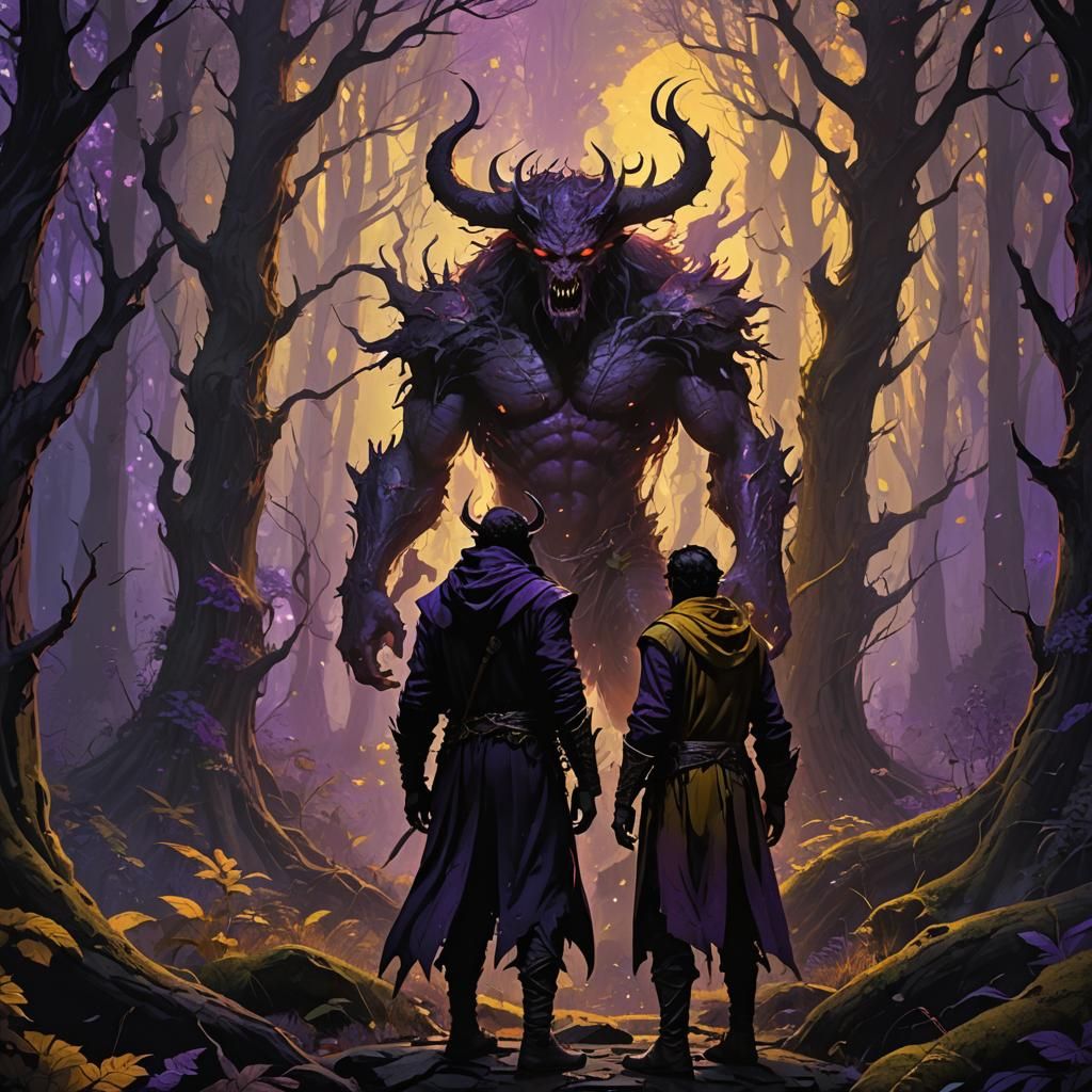 Mystical Forest: Demon and Man in Dark Fantasy Art