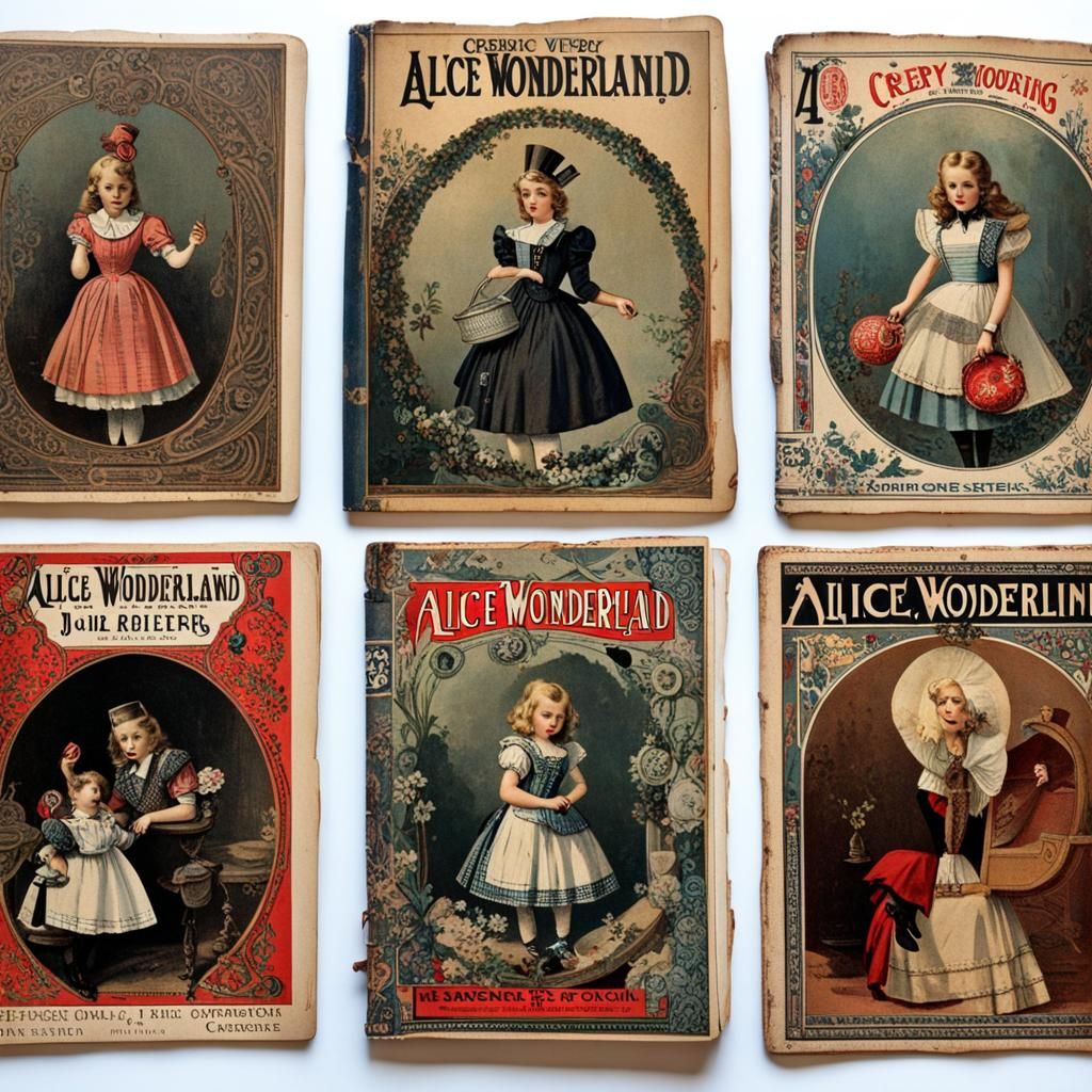 Vintage Magazine Covers Featuring Creepy Alice Designs