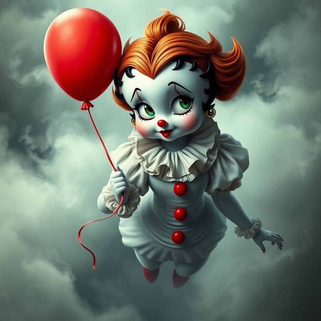 Betty Boop as Pennywise in Dreamlike Fantasy