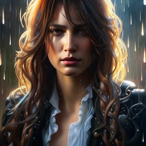 Crying in the Rain: Art Nouveau Portrait