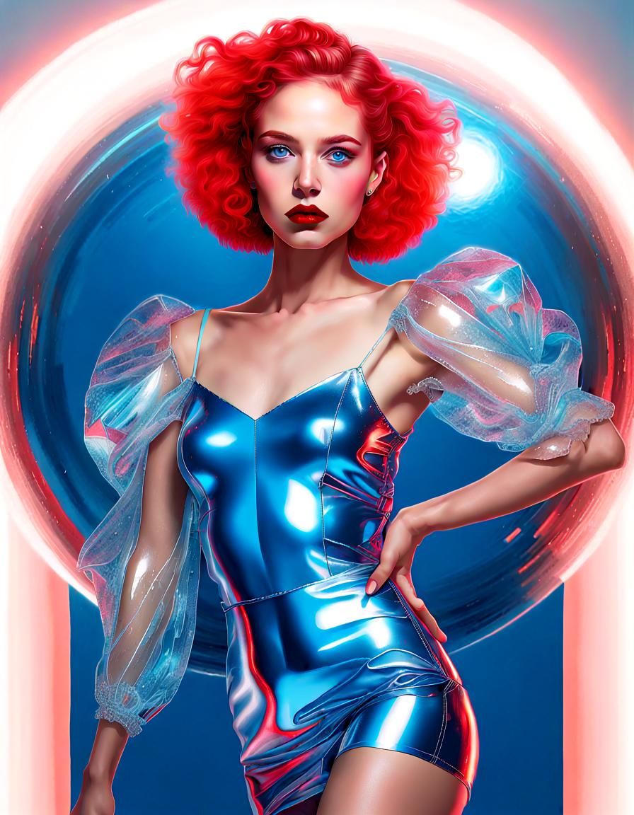 Fantastical Studio Portrait in Synthwave Style