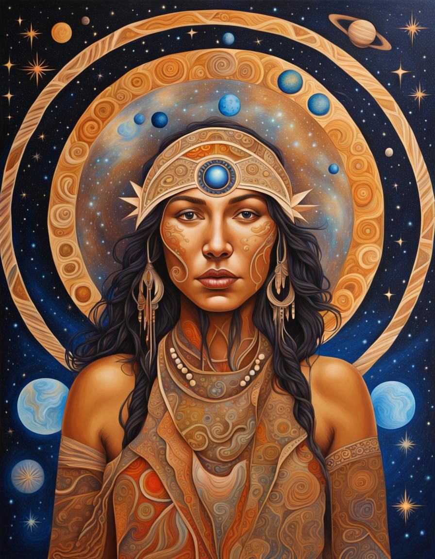 First Nations Earth Mother Acrylic Art