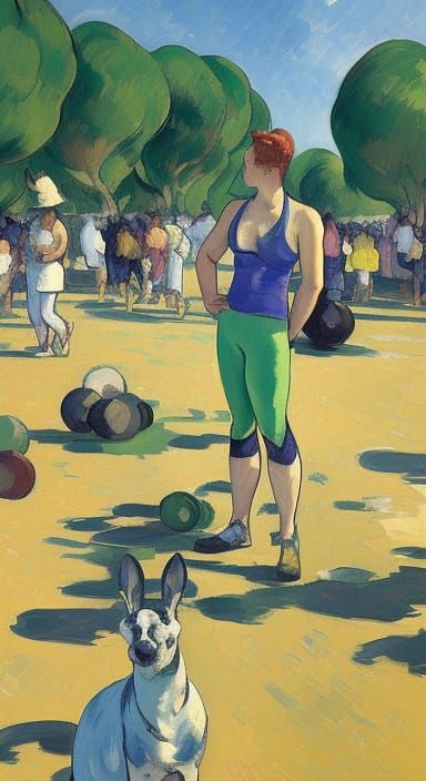 Elegant Lady at the Market in Cartoon-Inspired Australian To...