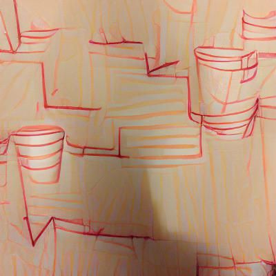 Minimalist Dumpster Fire Line Art