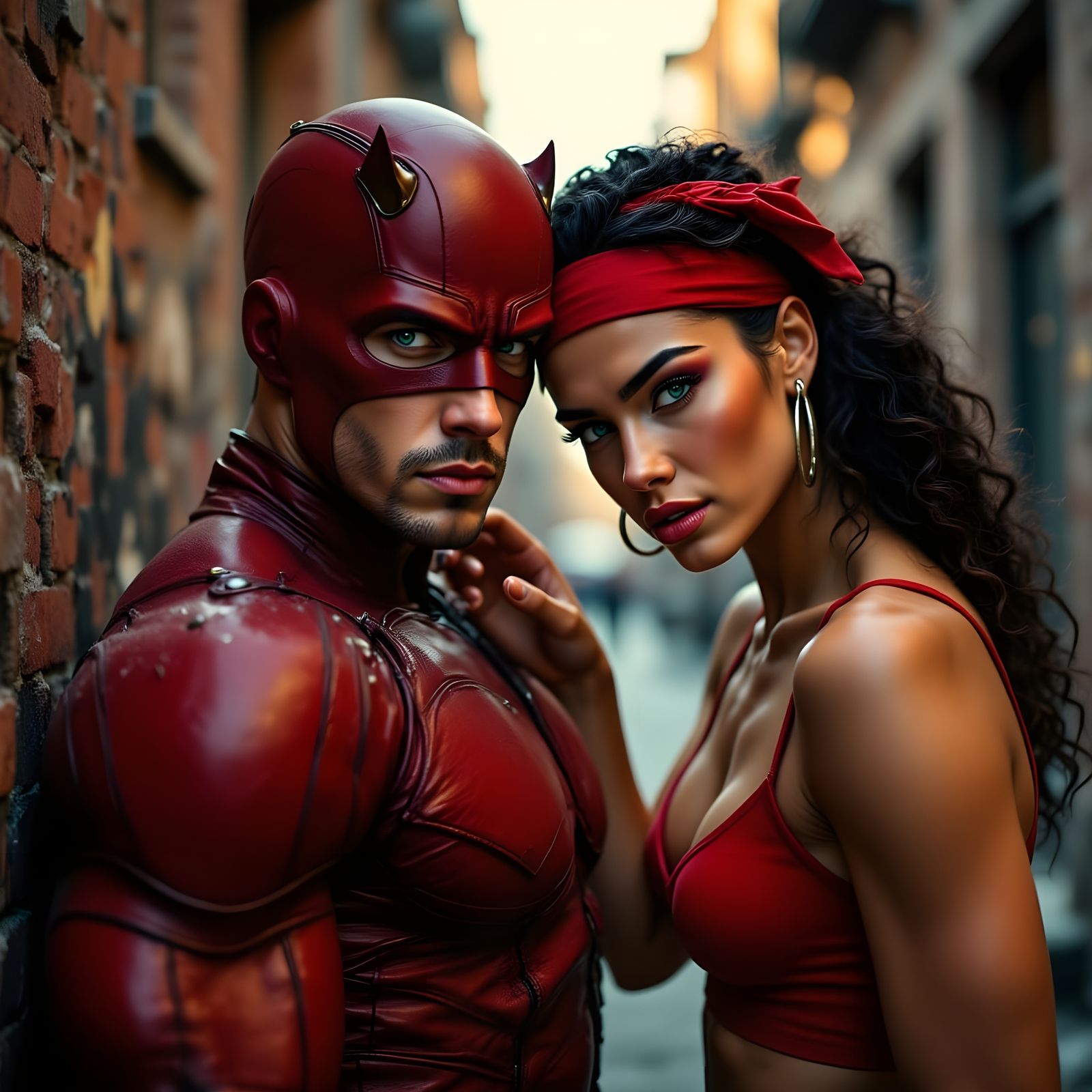 Gritty Superhero Moment in Urban Alleyway