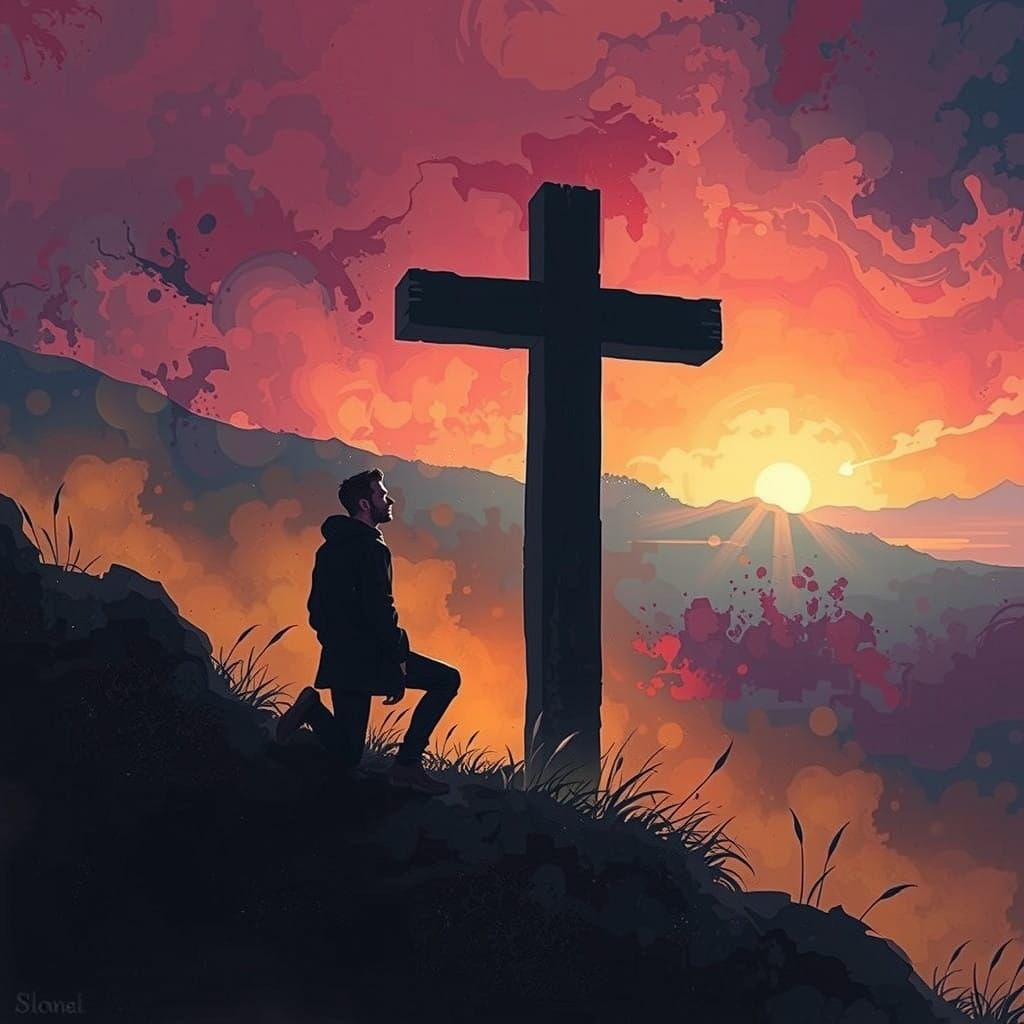 Dark Figure Finds Hope in Twilight