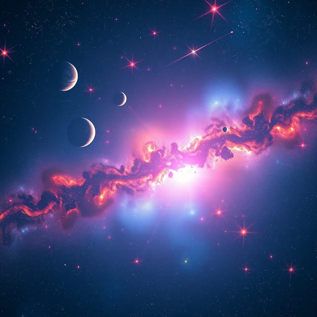 Cosmic Sky in Vibrant 8K Detail